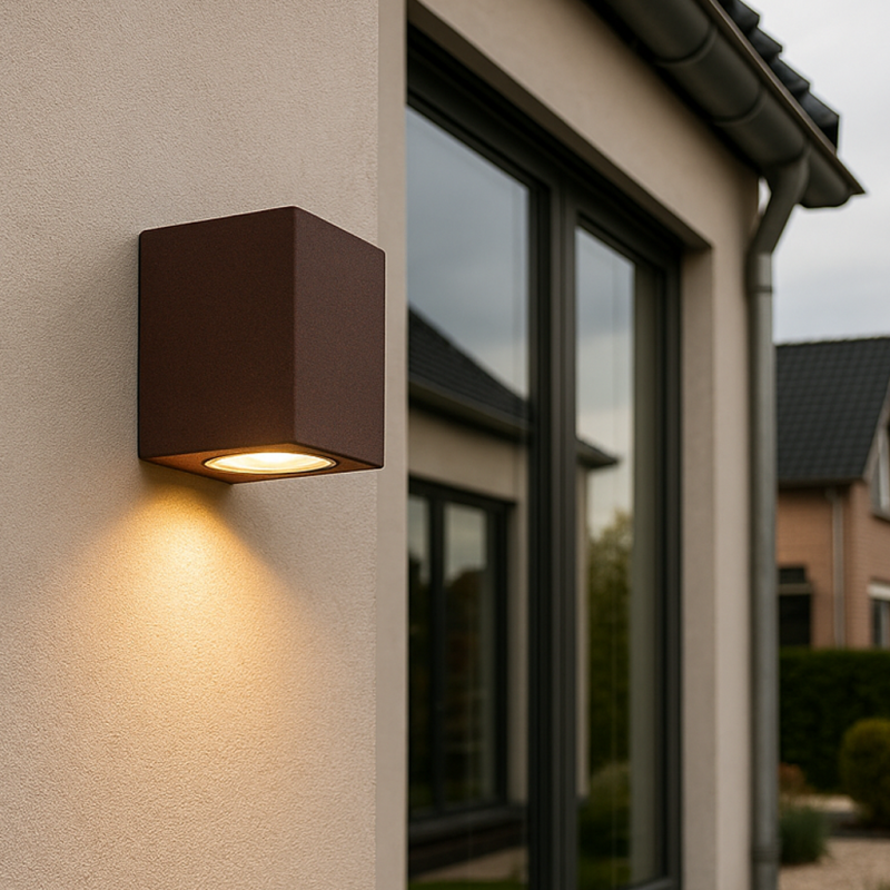 Candeeiro para exterior cor de ferrugem moderno, Corella, IP44