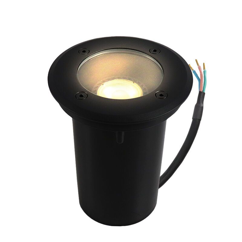 Foco de encastrar para o chão preto moderno, Clenton, IP44