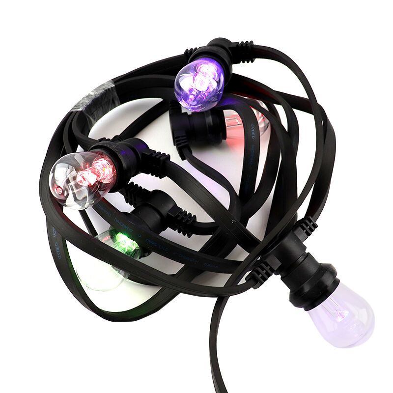 Cordão de luzes de 10m com 10 lâmpadas RGB (inclui controlador) Cordão de luzes de 10m com 10 lâmpadas RGB (inclui controlador)