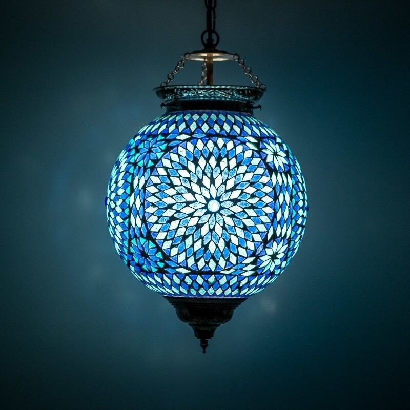 Candeeiro suspenso azul oriental, Aziza