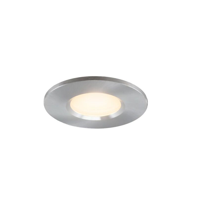 Foco de encastrar pequenos de alumínio prateado, Philomena, 3,4W, LED 2700K, IP44