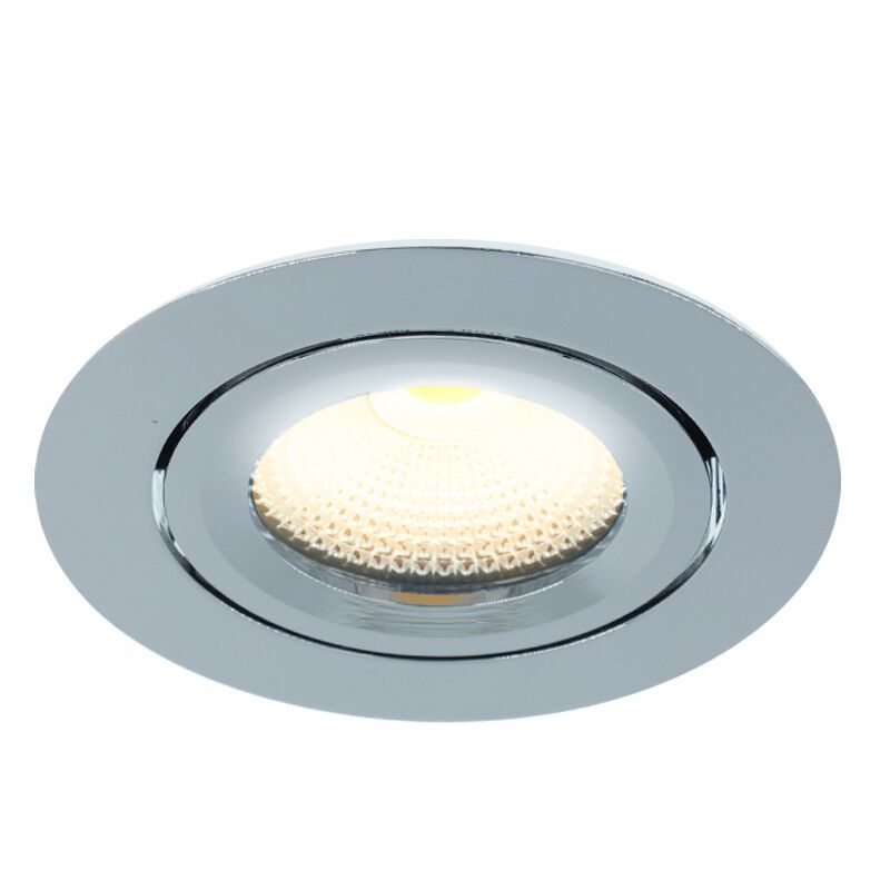Foco de encastrar de alumínio cromo, Wimke, 5W, LED 2700K, IP44