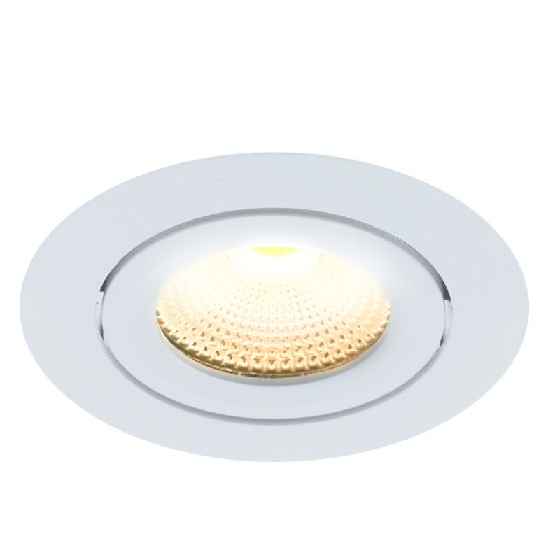 Foco de encastrar de alumínio branco, Wimke, 5W, LED 2700K, IP44