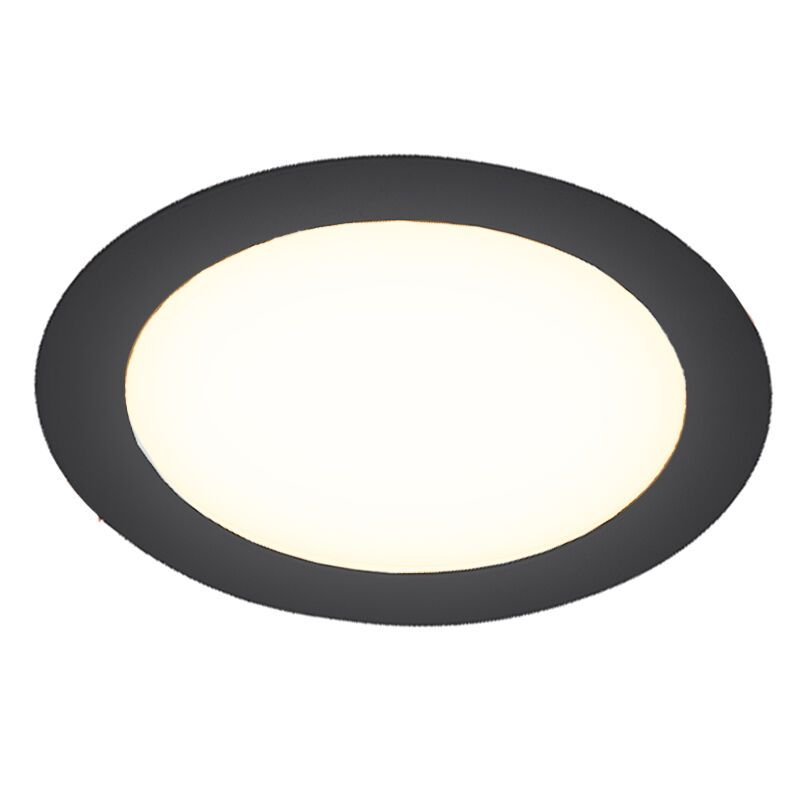 Downlight de alumínio preto, Umbriel, 9W, LED 4000K, IP44