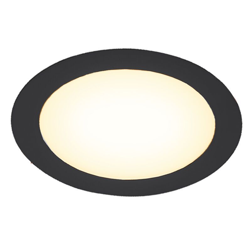 Downlight de alumínio preto, Umbriel, 24W, LED 3000K, IP44