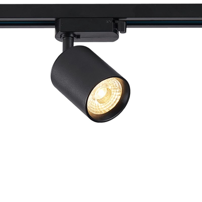Refletor de trilho trifásico preto Jayla, 10W, 4000K, Pro