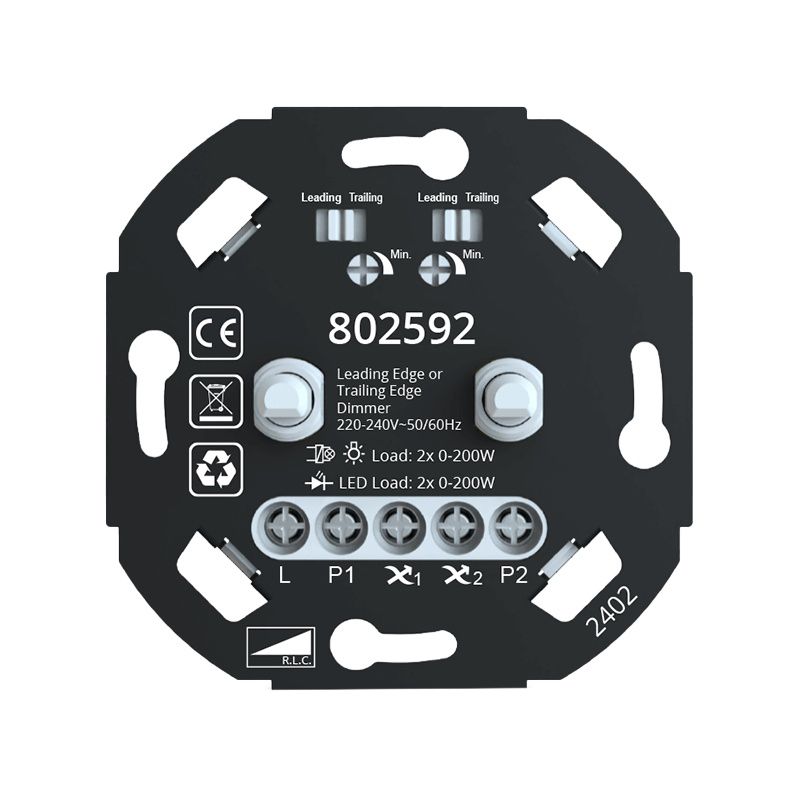 Dimmer duplo para LED 0-200W