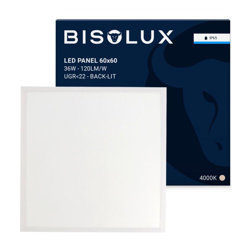 Painel LED 60x60 - 36W - 4000K - UGR<22 - retroiluminado - IP65