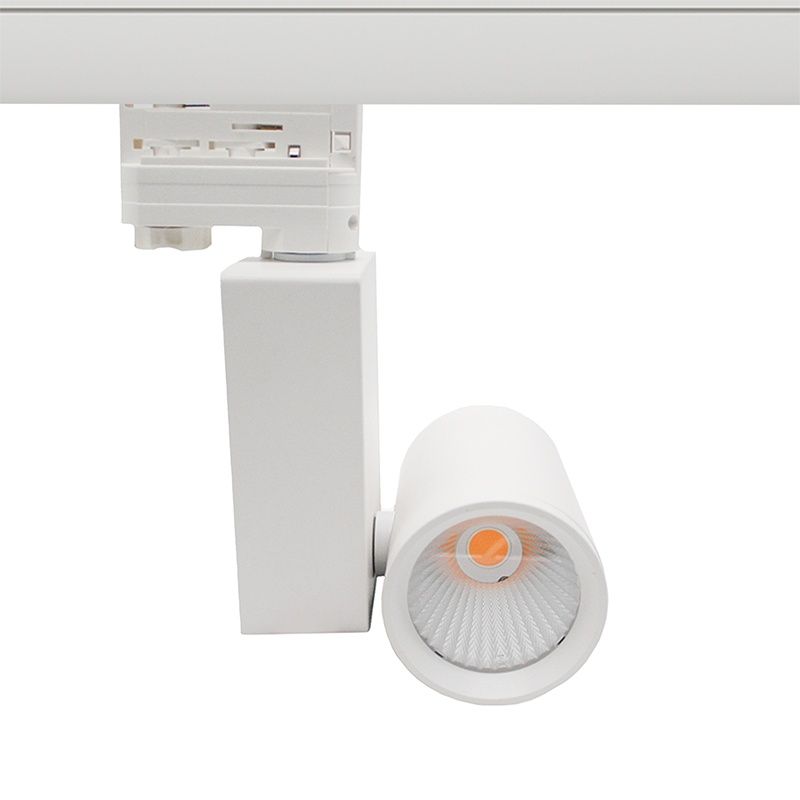 Refletor de trilho trifásico branco Deena, 28W, 3000K, Pro