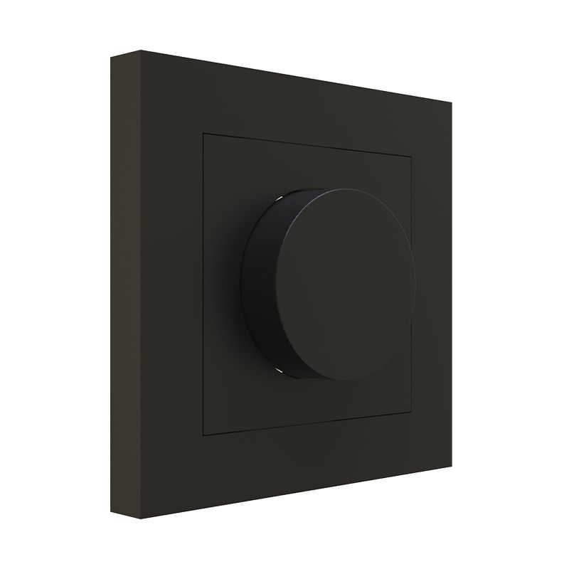 Placa de cobertura preta para dimmer único