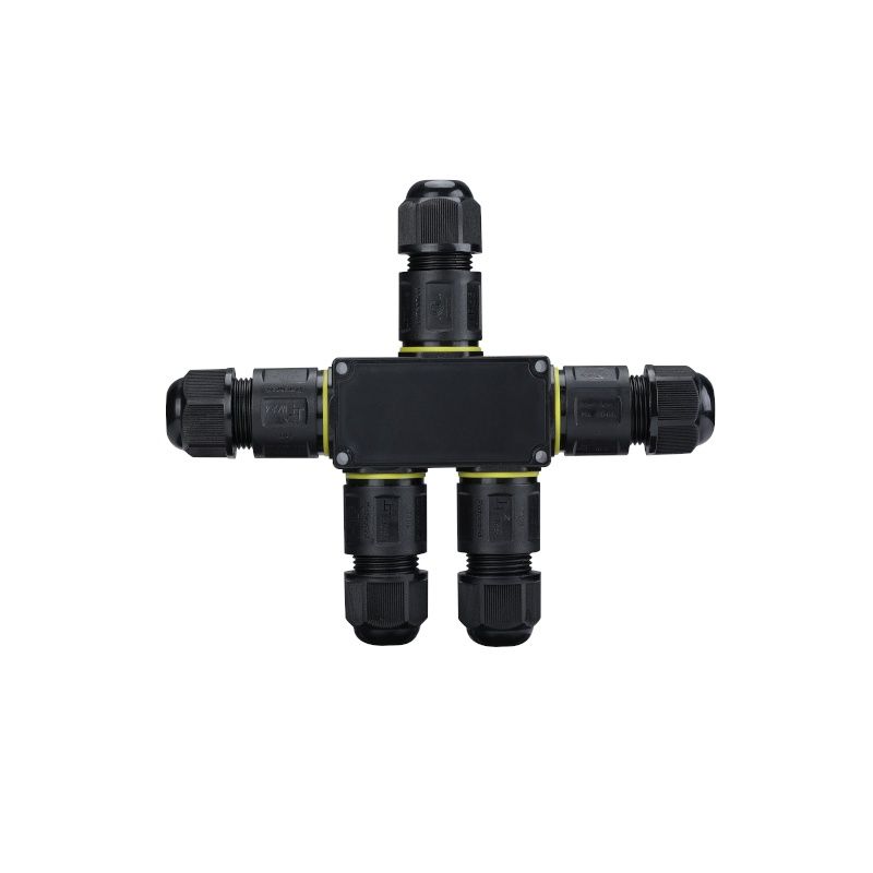 Conector de 3 pinos e 5 vias, IP68 Conector de 3 pinos e 5 vias, IP68