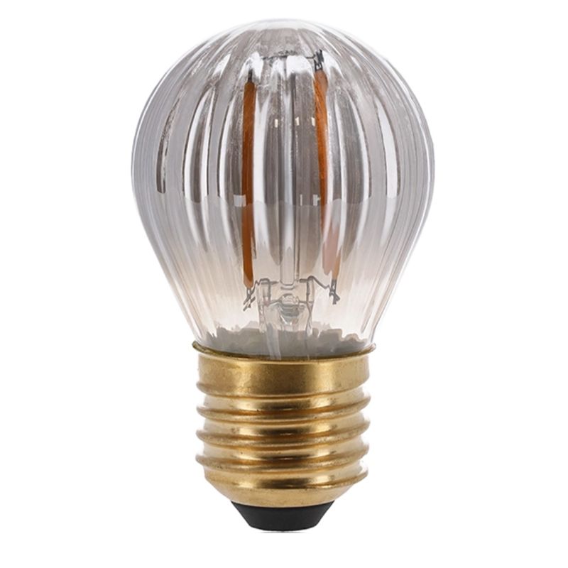 Lâmpada LED E27 dimerizável com vidro fumê, 2W, 2000K Lâmpada LED E27 dimerizável com vidro fumê, 2W, 2000K