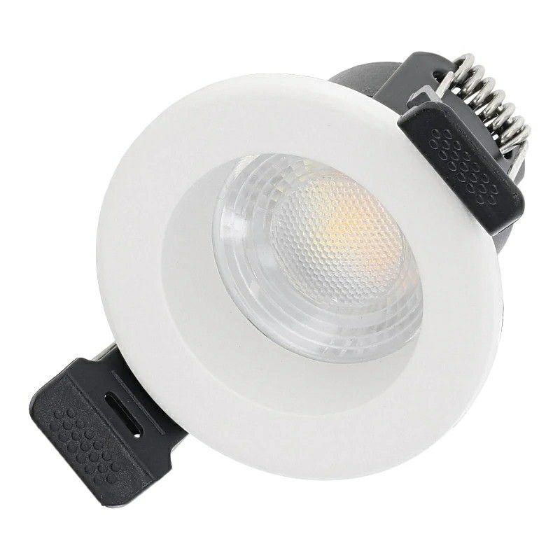 Luminária de embutir branca em alumínio, Magus, 4W, LED com interruptor branco, IP65