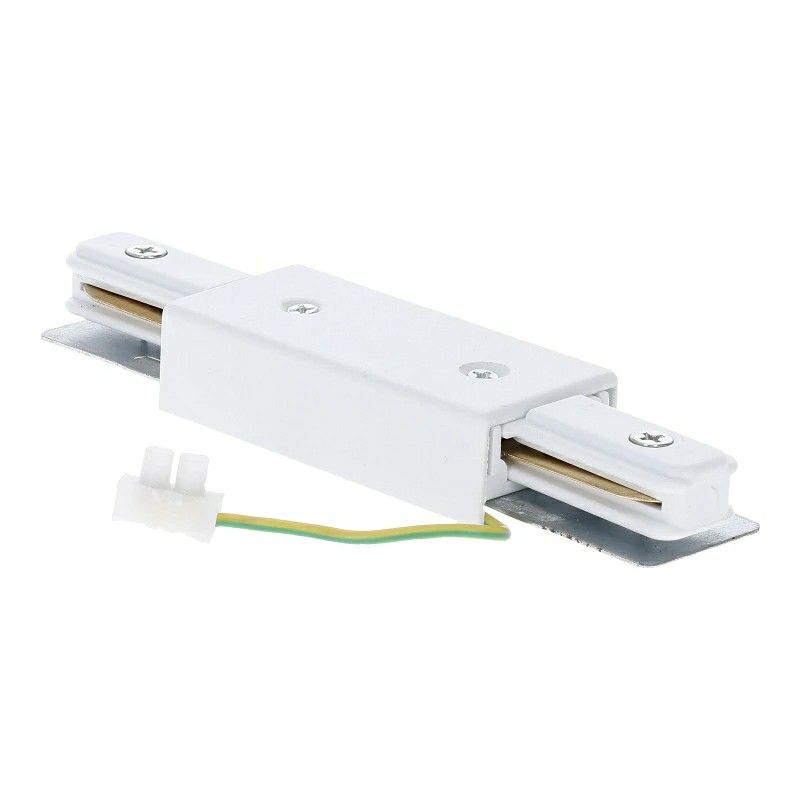 Conector em forma de I para iluminação de trilho monofásica, branco Conector em forma de I para iluminação de trilho monofásica, branco