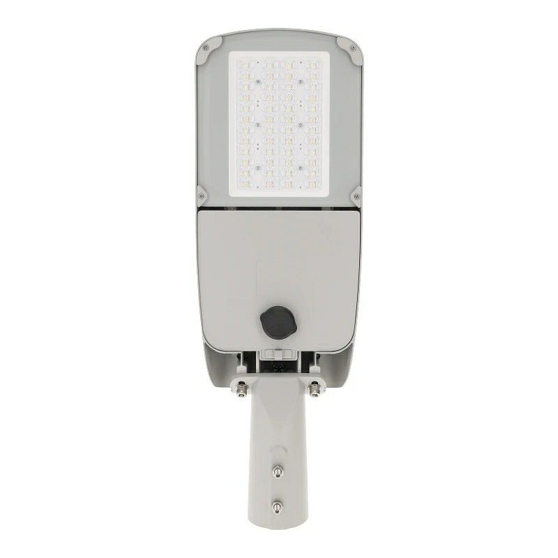 Luminária de rua Balou, em alumínio cinza, 90W, LED com interruptor branco, IP66