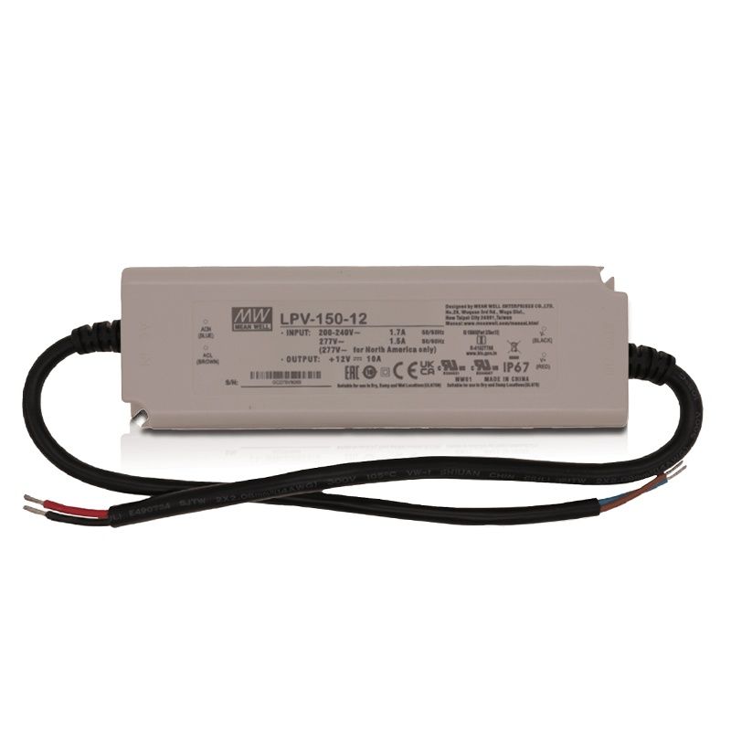 Driver de LED MeanWell 12V, 150W, IP67 Driver de LED MeanWell 12V, 150W, IP67