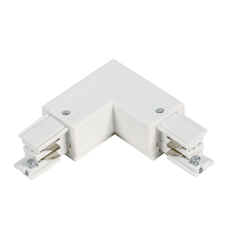 Conector em forma de L interno para iluminação de trilho trifásica, branco, Pro