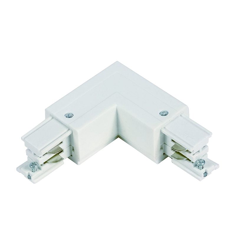 Conector externo em formato de L para iluminação de trilho trifásica, branco, Pro Conector externo em formato de L para iluminação de trilho trifásica, branco, Pro
