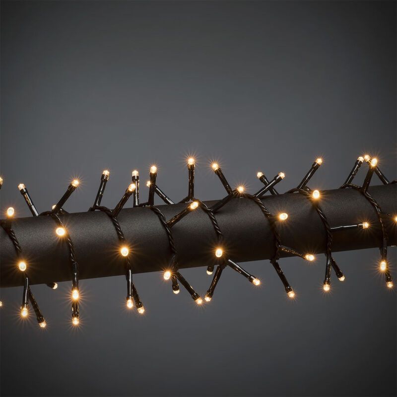 Luzes de Natal LED para exterior de 3m, com 40 luzes brancas quentes.