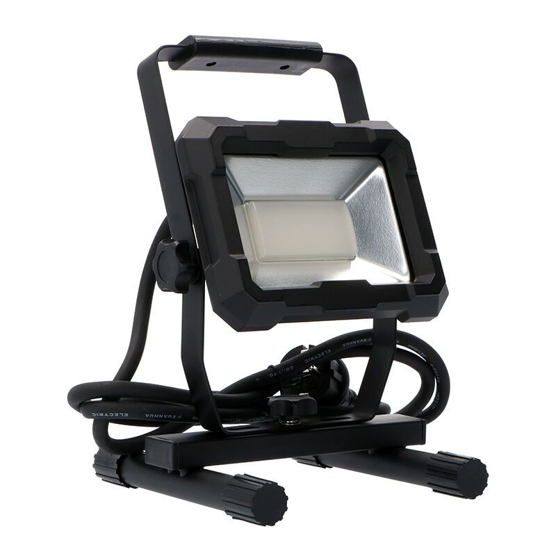 Luminária de trabalho preta em alumínio, Branko, 30W, LED 4000K, IP65