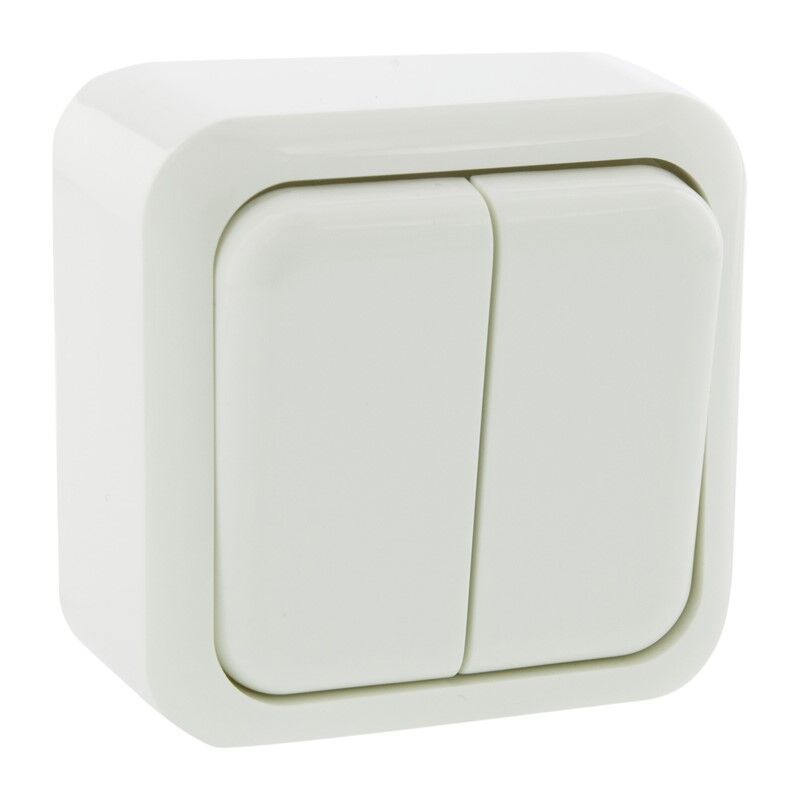 Série de switches Exo Exo para montagem em superfície, branco polar Série de switches Exo Exo para montagem em superfície, branco polar