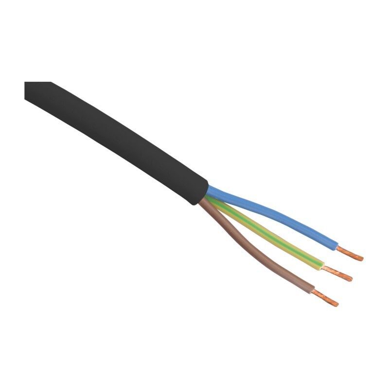 Cabo doméstico VMVL de 5 metros, 3 x 1,0 mm, preto. Cabo doméstico VMVL de 5 metros, 3 x 1,0 mm, preto.