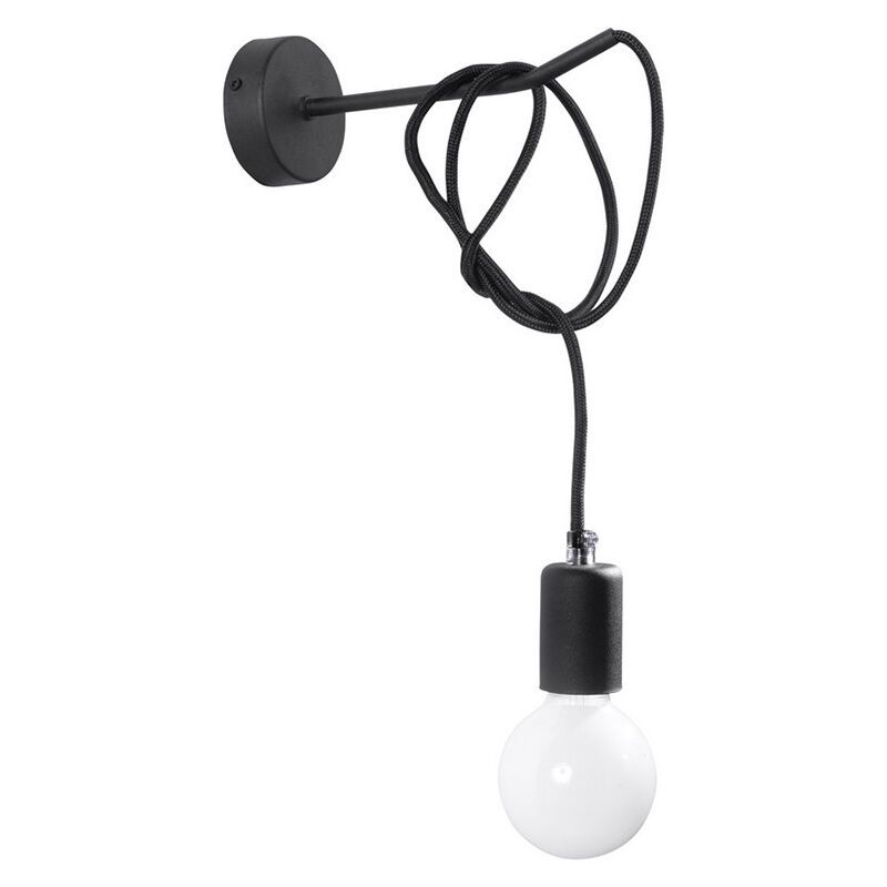 Aplique de parede de aço preto, Lauraine Aplique de parede de aço preto, Lauraine