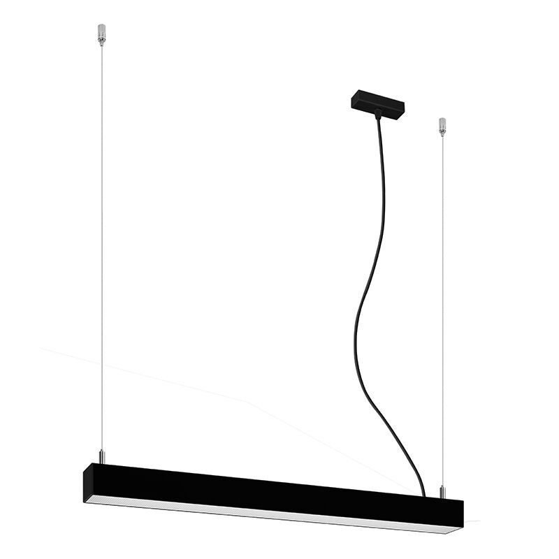 Candeeiro suspenso de alumínio preto, Mascha, 22W, LED 3000K