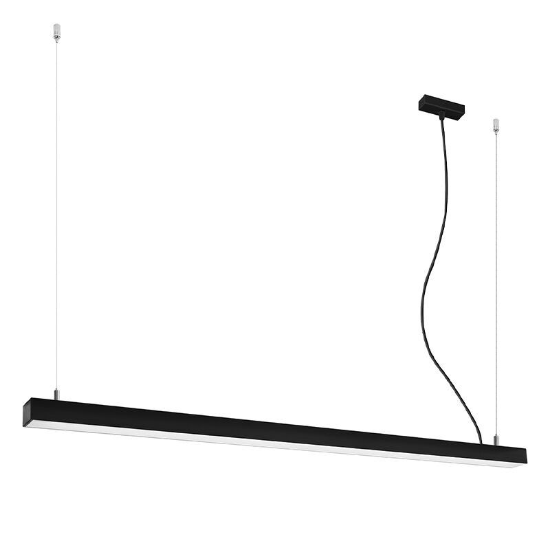 Candeeiro suspenso de alumínio preto, Mascha, 48W, LED 3000K