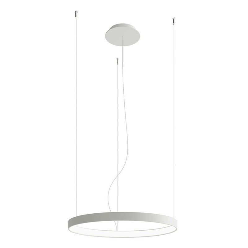 Candeeiro suspenso de alumínio branco, Ringo, 50W, LED 3000K