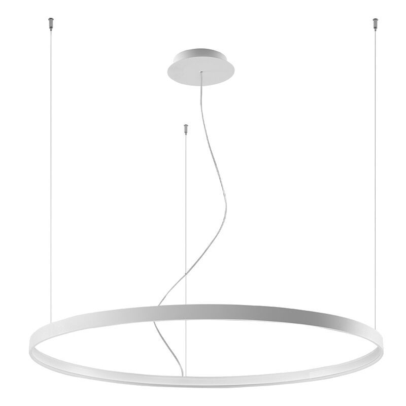 Candeeiro suspenso de alumínio branco, Ringo, 70W, LED 3000K