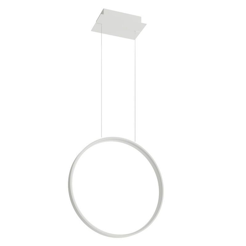 Candeeiro suspenso de alumínio branco, Ringo, 30W, LED 3000K