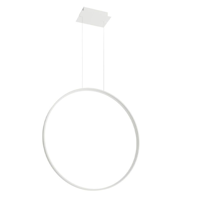 Candeeiro suspenso de alumínio branco, Ringo, 50W, LED 3000K