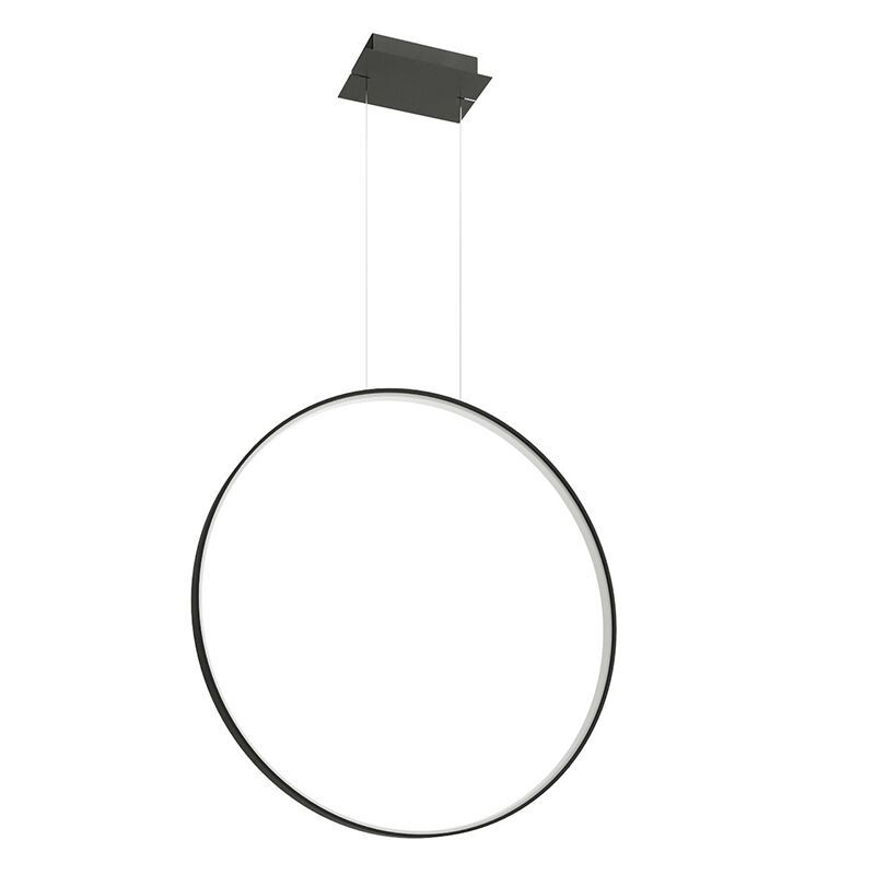 Candeeiro suspenso de alumínio preto, Ringo, 50W, LED 3000K Candeeiro suspenso de alumínio preto, Ringo, 50W, LED 3000K