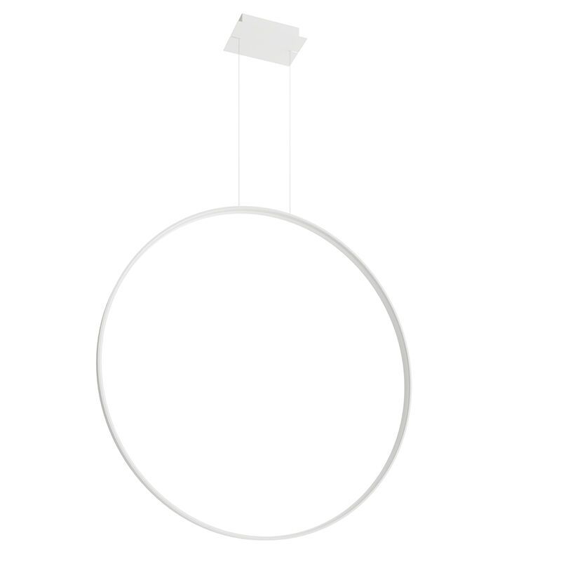 Candeeiro suspenso de alumínio branco, Ringo, 70W, LED 3000K