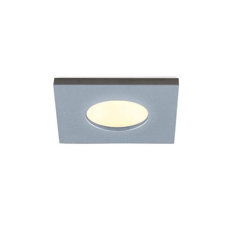 Foco de encastrar de veranda de alumínio cromo, Dico, 3W, LED 2700K, IP65