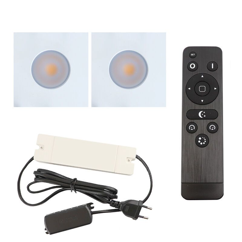 Foco de encastrar de veranda de alumínio branco, Dico, 6W, LED 2700K, IP65, com comando à distância