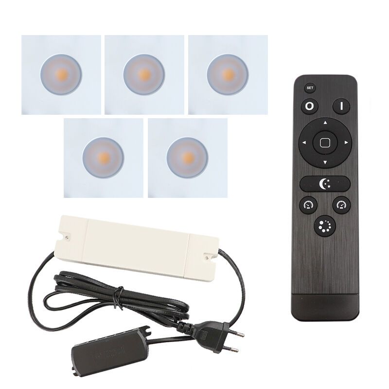 Foco de encastrar de veranda de alumínio branco, Dico, 15W, LED 2700K, IP65, com comando à distância
