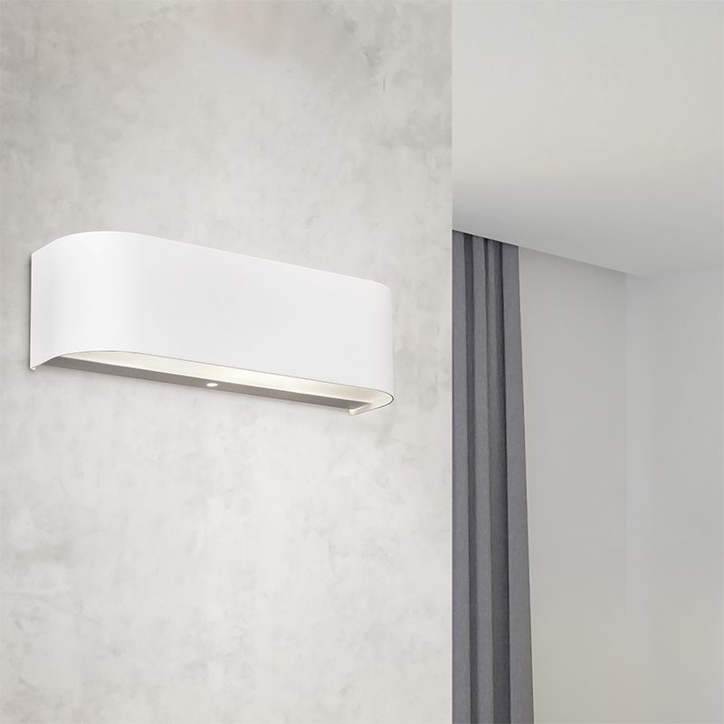 Candeeiro up down de vidro branco, Tomaso, 3,1W, LED 3000K