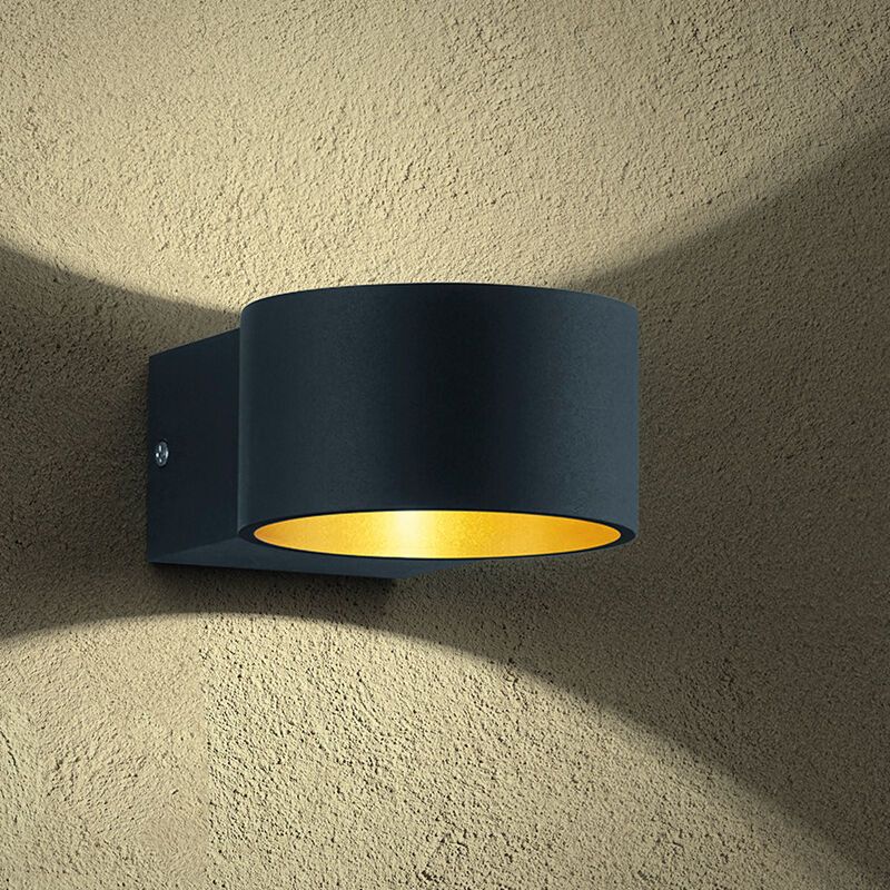 Candeeiro up down moderno preto, Tyra, 4,3W, LED 3000K Candeeiro up down moderno preto, Tyra, 4,3W, LED 3000K