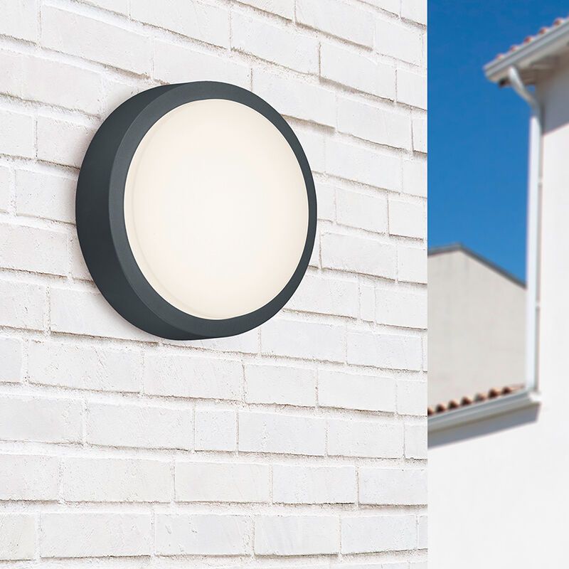 Candeeiro para exterior moderno antracite, Eva, 8,5W, LED 3000K, IP54