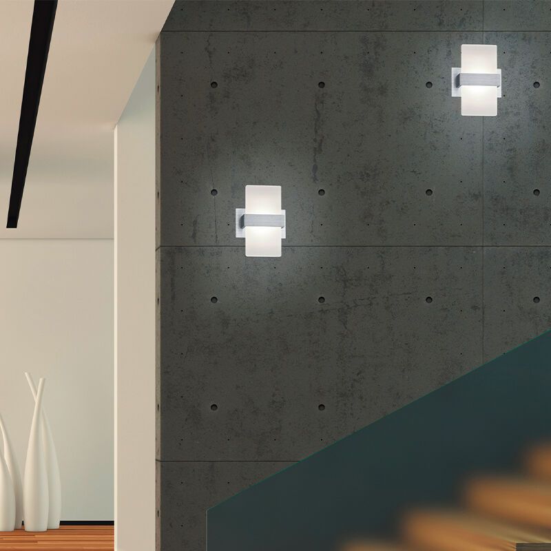 Candeeiro up down moderno cinzento, Leontien, 4,3W, LED 3000K, com interruptor Candeeiro up down moderno cinzento, Leontien, 4,3W, LED 3000K, com interruptor