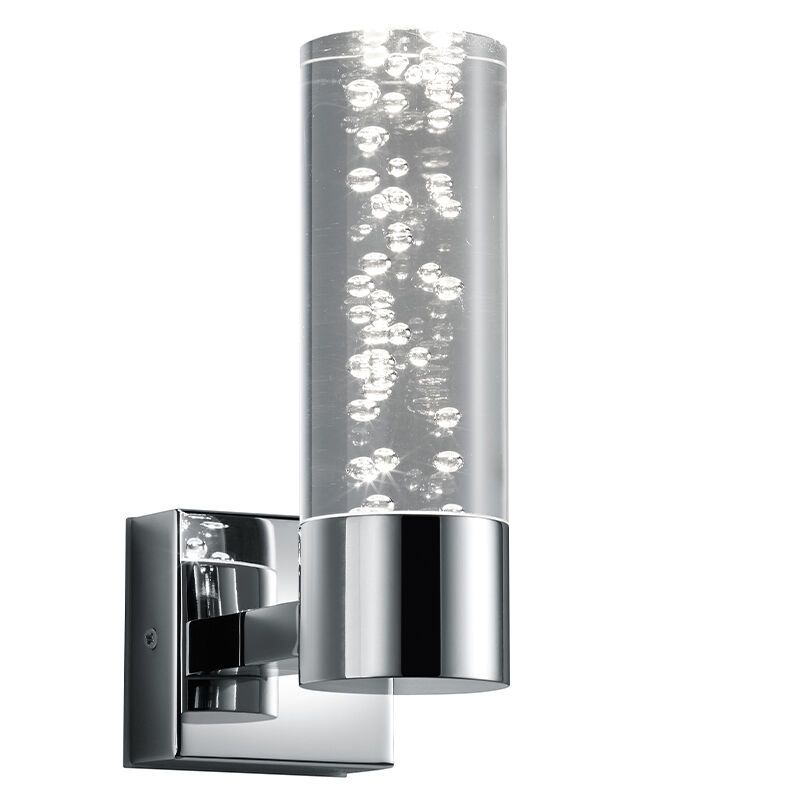 Aplique de parede design cromo, Delfina, 3,1W, LED 3000K, IP44