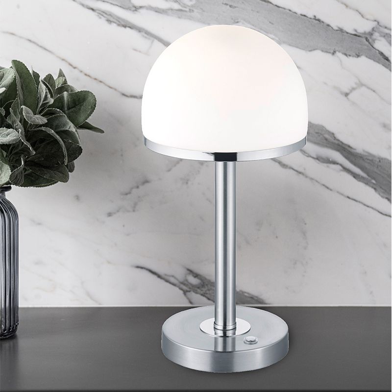 Candeeiro de mesa moderno níquel, Willem, 4W, LED 3000K, com interruptor