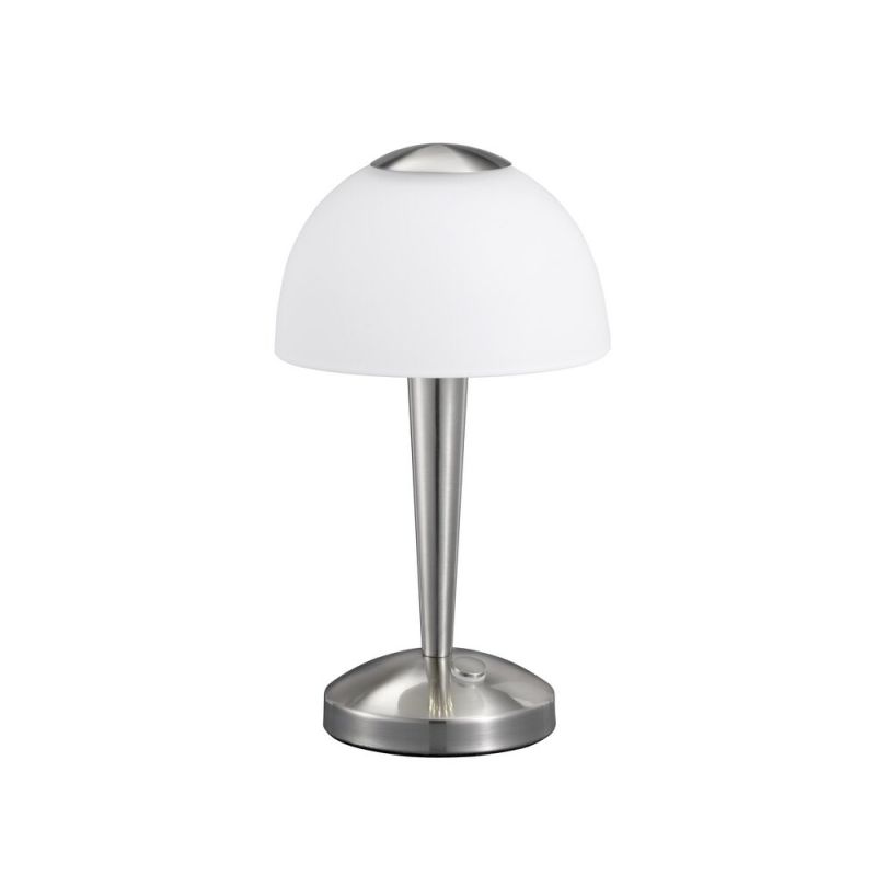 Candeeiro de mesa clássico níquel, Daphne, 4W, LED 3000K, com interruptor