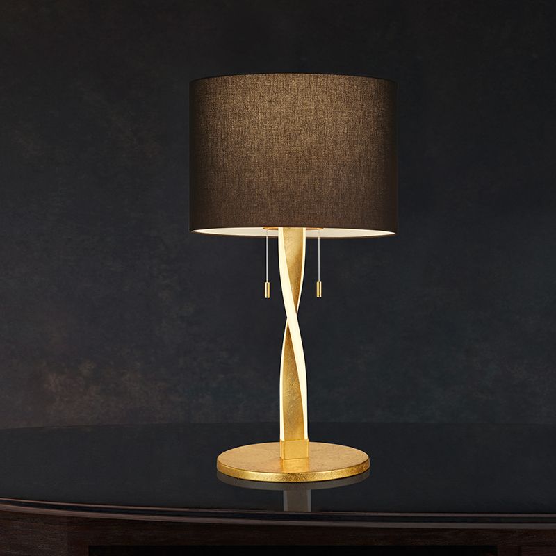 Candeeiro de mesa moderno dourado, Ramten, 3W, LED 3000K, com interruptor de cordão