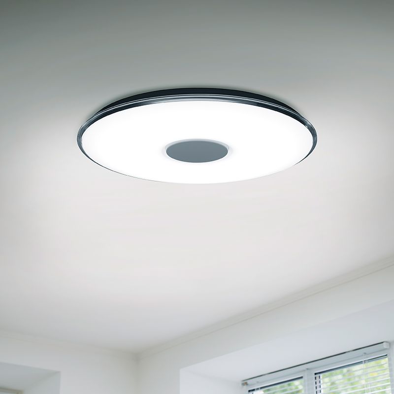 Plafon de metal branco, Vibol, 45W, LED 3000K, com comando à distância Plafon de metal branco, Vibol, 45W, LED 3000K, com comando à distância