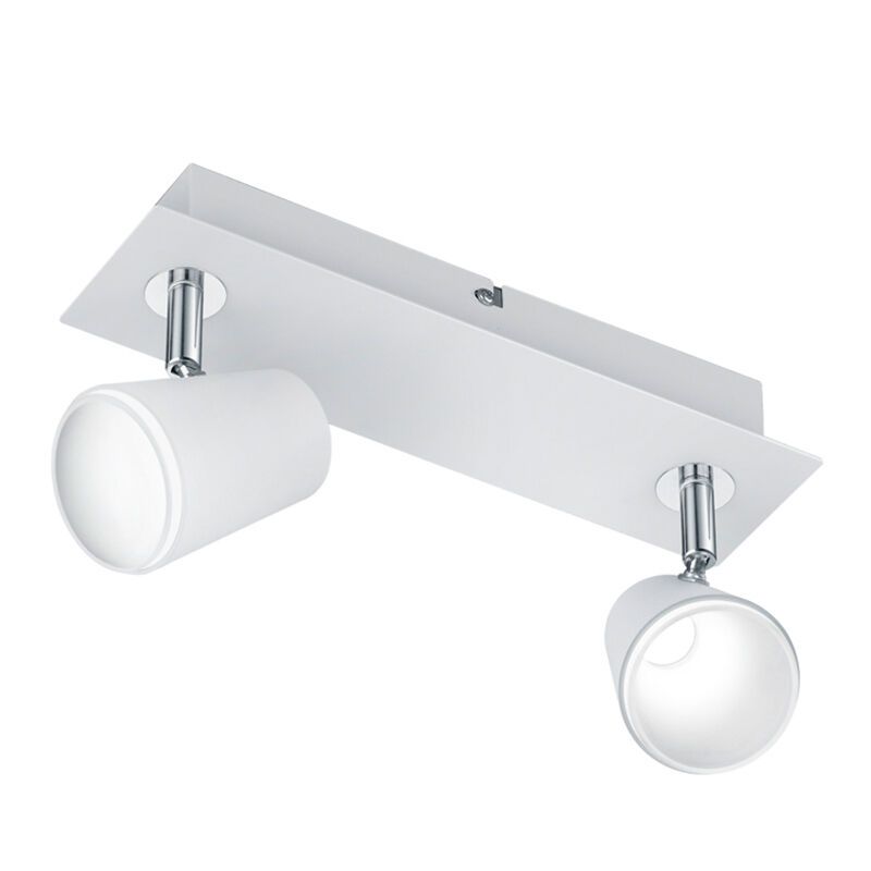 Aplique de parede de vidro branco, Laysha, 6W, LED 3000K, com interruptor