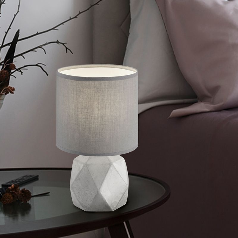 Candeeiro de mesa de betão cinzento, Yfenn, com interruptor