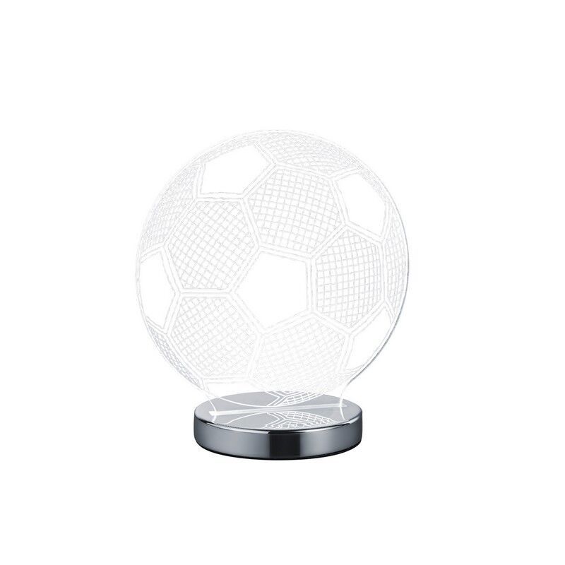 Candeeiro de mesa design cromo, Berit, 7W, LED ajustável de branco quente a branco frio, com interruptor